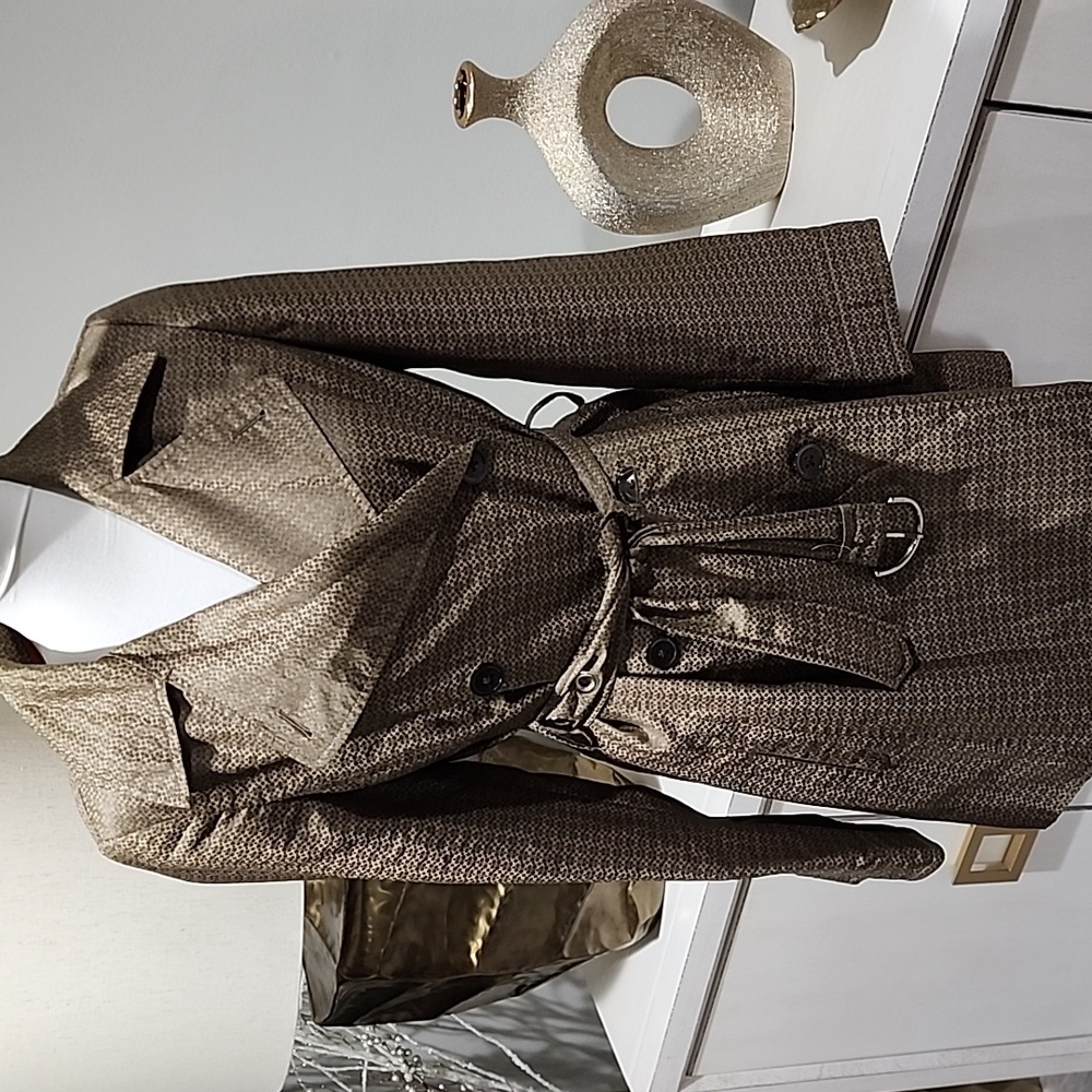 Coach Metallic Bronze Trench Coat